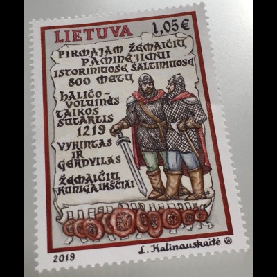 Litauen Lithuania 2019 Nr. 1306 800 Jahre erste Währung von Samogitern 