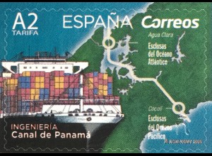Spanien España 2019 Nr. 5315 Panamakanal Wasserstraße Schifffahrt Schiffsverkehr
