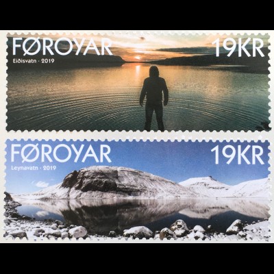 Dänemark Färöer 2019 Nr. 946-47 Seen Natur Landschaft Leynavath & Eidisvatn