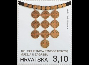 Kroatien Croatia 2019 Nr. 1355 100 Jahre Ethnographisches Museum Zagreb