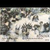 Kosovo 2019 Block 49 Nationalpark Blinaja Aquarellmalerei Hirsche Rehe Fütterung