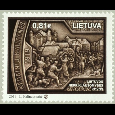 Litauen Lithuania 2019 Nr. 1307 Kämpfe der Unabhängigkeit Litauens