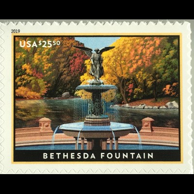 USA Amerika 2019 Michel Nr. 5564 Eilpostmarke Bethesda-Brunnen im Central-Park