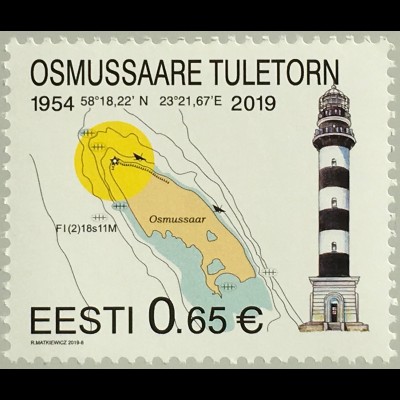 Estland EESTI 2019 Nr. 950 Leuchtturm Tuletom Turm mit Befeuerung