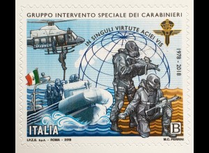 Italien Italy 2018 Nr. 4071 40 Jahre Anti-Terror-Spezialeinheit GIS