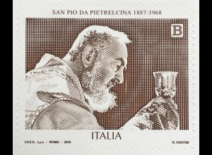 Italien Italy 2018 Nr 4065 50. Todestag von Pio von Pietrelcina Religion Kirche