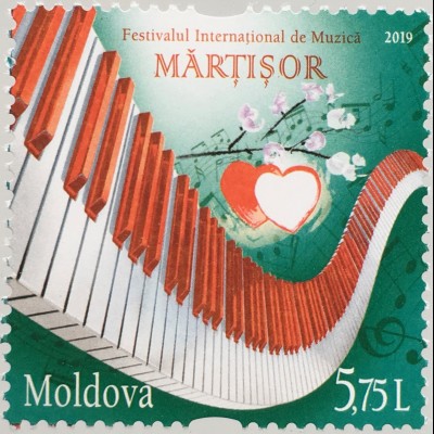 Moldawien Moldova 2019 Nr. 1087 Internationales Musikfestival Musikfestival Herz