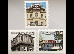 Türkei Turkey 2018 Nr. 4464-66 Freimarkenserie Häuser des Kemal Atatürk