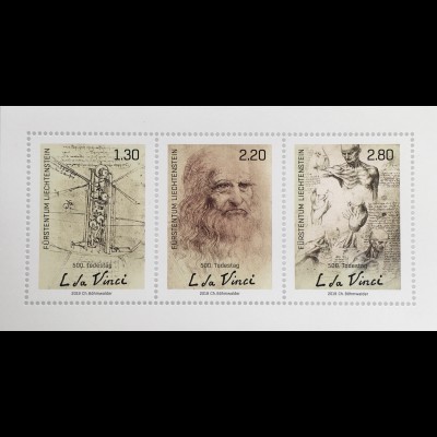 Liechtenstein 2019 Block 32 500. Todestag Leonardo da Vinci Universalgenie 