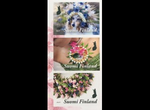 Finnland Finland 2019 Michel Nr. 2628-30 Florale Kunst Blumen Flora Handwerk