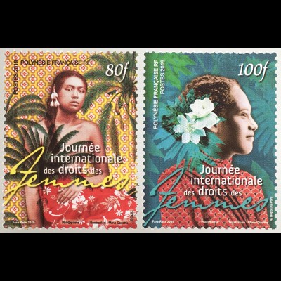 Polynesien französisch 2019 Nr. 1402-03 Frauenrechte Emanzipation Human Rights