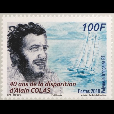 Polynesien französisch 2018 Nr. 1389 Alain Colas französischer Skipper Segler