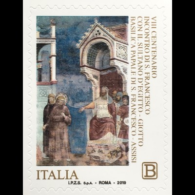 Italien Italy 2019 Nr. 4092 800 Jahre Treffen Sankt Francesco und der Sultan