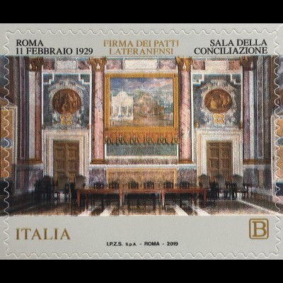 Italien Italy 2019 Nr. 4089 Unterzeichnung der Lateranpakete PA mit Vatikan