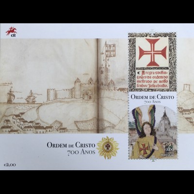 Portugal 2019 Block 442 700 Jahre der Gründung des Ordens der Christusritter