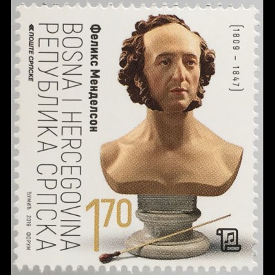 Bosnien Herzegowina Serbische Republik 2019 Nr. 785 Mendelssohn Bartholdy Musik
