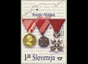 Slowenien Slovenia 2019 Nr. 1363 Geburtstag und 100. Todestag von Franjo Malgaj