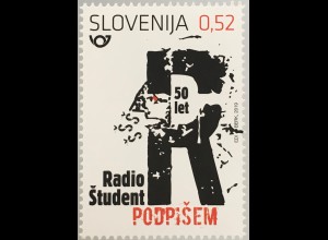 Slowenien Slovenia 2019 Nr. 1364 50 Jahre Radio „Študent“