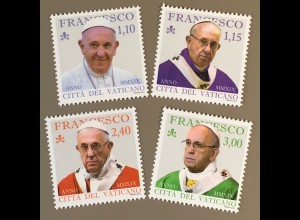 Vatikan Cittá del Vaticano 2019 Michel Nr. 1951-54 Pontifikat Papst Franziskus