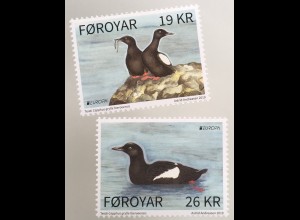 Dänemark Färöer 2019 Nr. 955-56 Europa Einheimische Vogelarten Ornithologie
