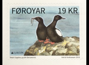 Dänemark Färöer 2019 Nr. 957 Europaausgabe Einheimische Vogelarten Ornithologie