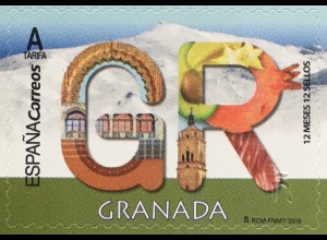 Spanien España 2019 Nr. 5350 Freimarkenserie 12 Monate 12 Marken Granada