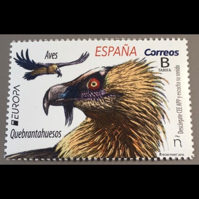 Spanien España 2019 Nr. 5348 Europaausgabe Einheimische Vogelarten Geier