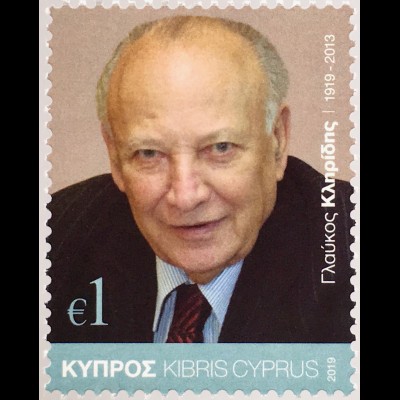 Zypern griechisch Cyprus 2019 Nr. 1407 100. Geburtstag von Glafkoscler