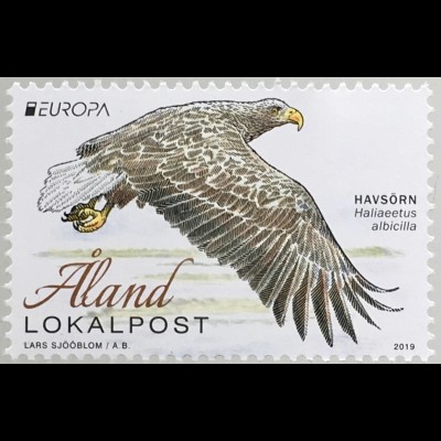 Aland 2019 Nr. 471 Europaausgabe Einheimische Vogelarten Seeadler Ornithologie
