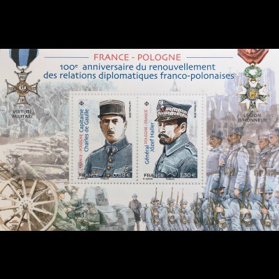 Frankreich France 2019 Nr. 7299-7300 Gemeinschaftsausgabe mit Polen
