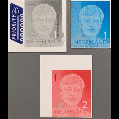 Niederlande 2018 Neuheit Freimarkenserie Willem grau blau und rot 