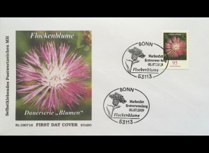 Bund BRD Ersttagsbrief FDC 1. Juli 2019 Neuheit Flockenblume Dauerserie Flora