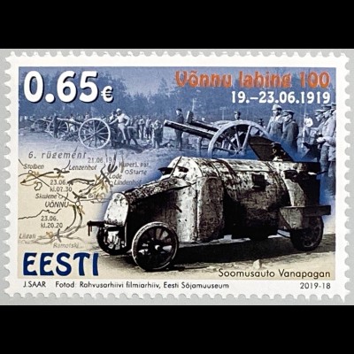 Estland EESTI 2019 Nr. 960 100 Jahre Schlacht von Vonnu Militär Kriegsmotiv