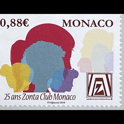 Monako Monaco 2019 Nr. 3450 25 Jahre Zonta Club Solidarität Humanität