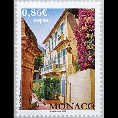 Monako Monaco 2019 Nr. 3454 SEPAC Gemeinschaftsausgabe Mediterane Häuser