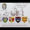 Monako Monaco 2019 Block 131 Geschichte Grimaldis Wappen der Familie Heraldik