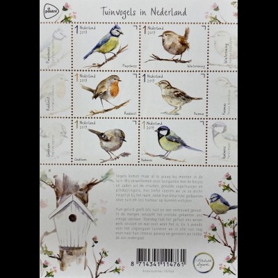 Niederlande 2019 Block 181 Einheimische Gartenvögel Ornithologie Fauna Blaumeise