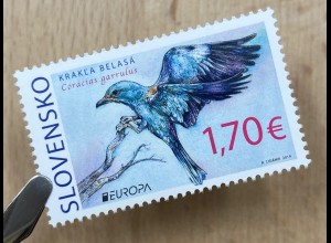 Slowakei Slovakia 2019 Nr. 869 Europaausgabe Einheimische Vogelarten Fauna