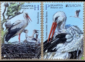 Weißrussland Belarus 2019 Nr. 1300-01 Europaausgabe Einheimische Vogelart Storch