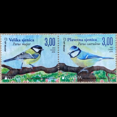 Bosnien Herzegowina Kroatische Post Mostar 2019 Nr. 507-08 Europaausgabe Vögel 