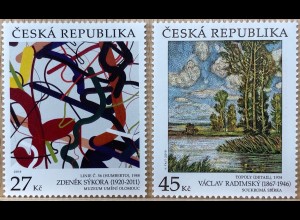 Tschechische Republik 2019 Nr. 1031-32 Kunst Z. Sykora und Radimsky