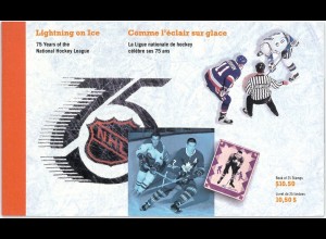 Kanada Prestige Markenheft MH Nr.155 75 Jahr National Hockey League 1992