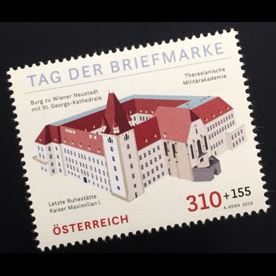 Österreich 2019 Nr. 3488 Tag der Briefmarke Burg zu Wiener Neustadt Sankt Georg
