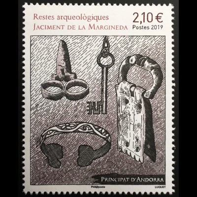 Andorra französisch 2019 Nr. 854 Archäologie Margineda Ausgragungen Werkzeug