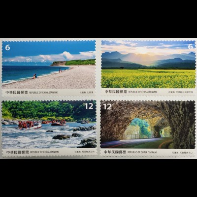 Taiwan Formosa 2019 Nr. 4335-38 Landschaft Hualien County Capital Huallen