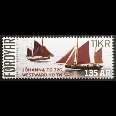 Dänemark Färöer 2019 Nr. 963 135 Jahre Johanna TG 326 und Westward Ho TN 54.
