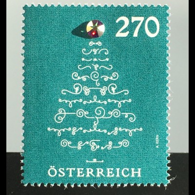 Österreich 2019 Nr. 3493 Weihnachten Christbaum mit Kristallornament Swarovski
