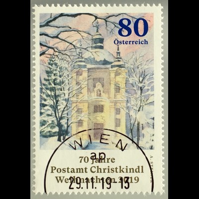 Österreich 2019 Nr. 3497 Weihnachten 70 Jahre Postamt Christkindl Bogenmarke