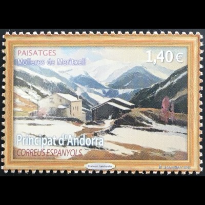 Andorra spanisch 2019 Nr. 486 Landschaften (III): Molleres de Meritxell Gemälde