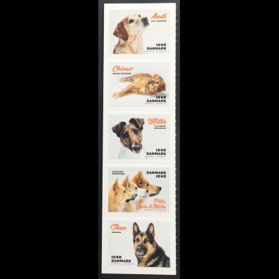 Dänemark 2019 Nr 1986-90 Mein Hund auf einer Marke Schäferhund Golden Red Riever